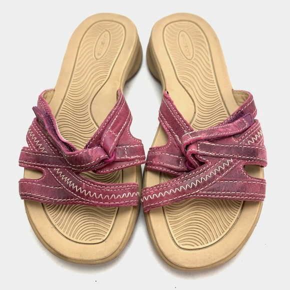 LAND'S END Purple Slides Sandals Flip Flops sz 7 D - Picture 5 of 16
